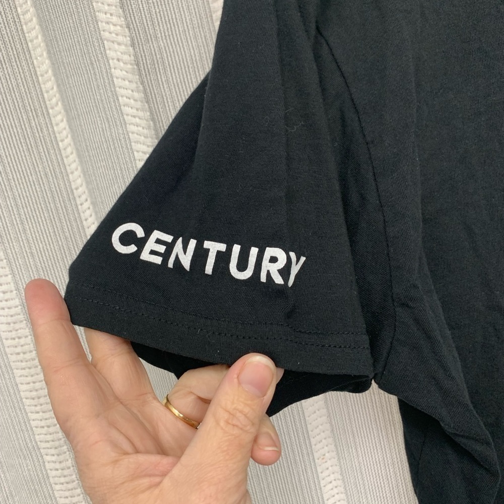 Peloton Unisex Size Large Century Shirt Tee 100 Ride Black Cotton Short Sleeve - Picture 2 of 10